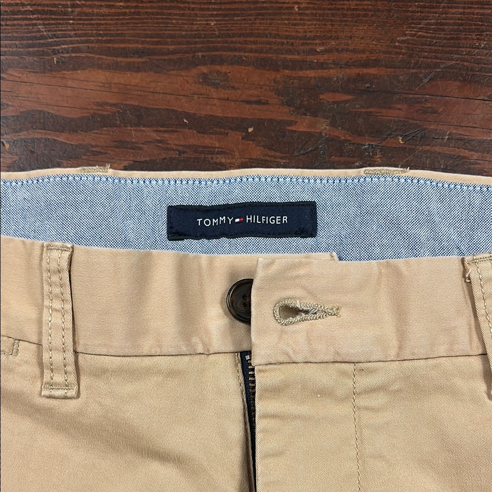 Tommy Hilfiger Tan Chinos size 35 khaki Classic Cotton Blend excellent condition